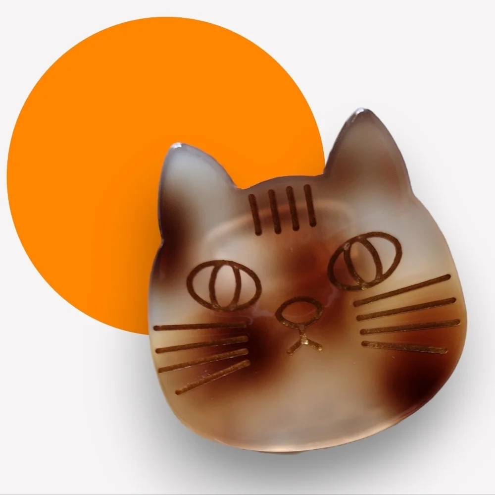 NWT Meow Cats Face Hair Clips Accessories